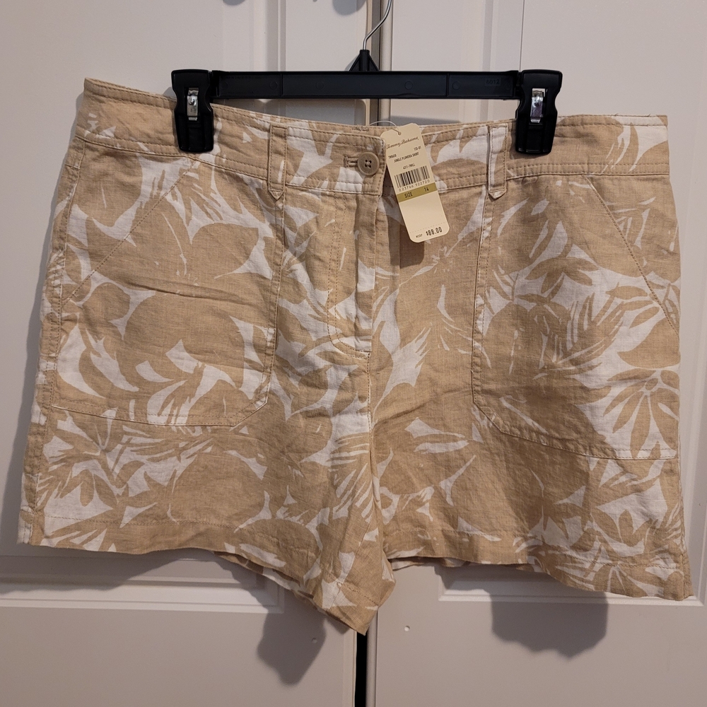 Tommy Bahama Beige Leaf Print Shorts